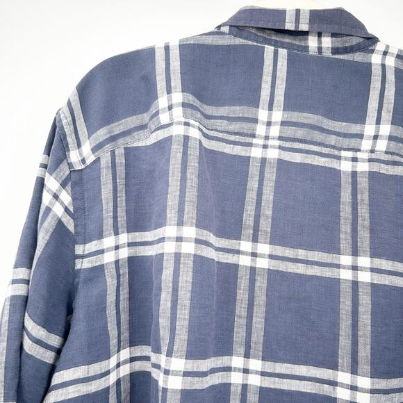 Untuckit Mens Western Beach Plaid Ovada Button Down 100% Linen Shirt Size XXL - Picture 5 of 6